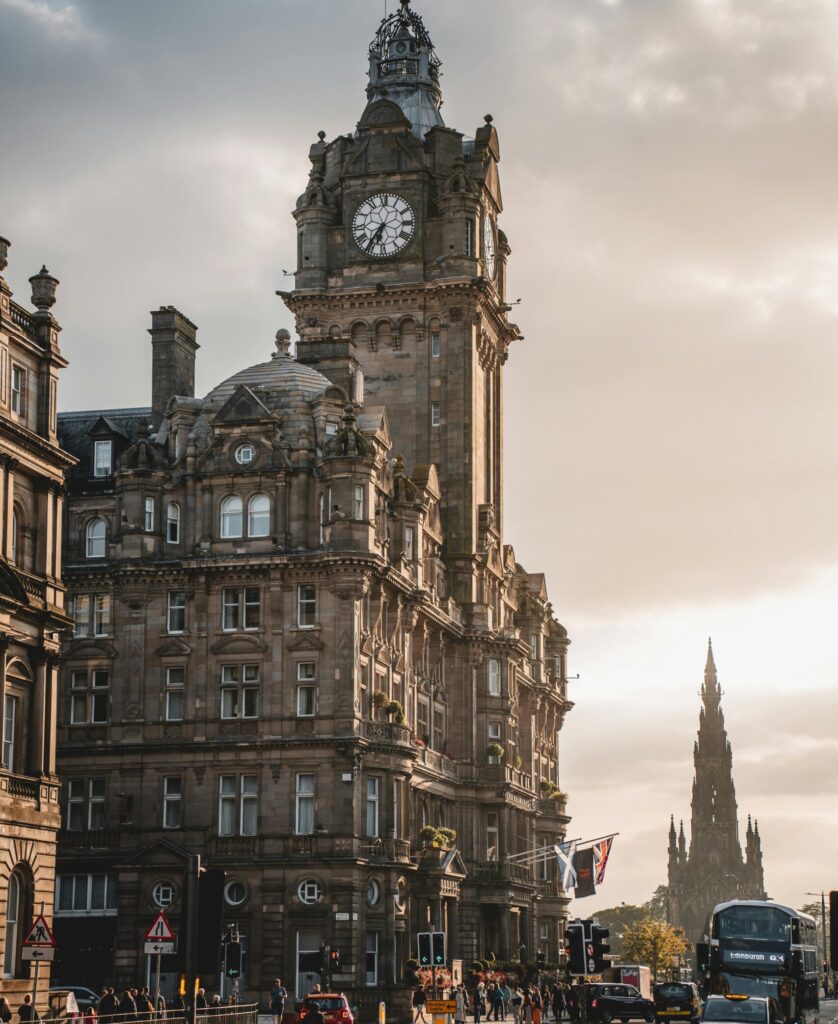 Historic Edinburgh Cityscape at Sunset